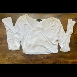 Rib-knit Long Sleeve Body Suit